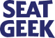 The SeatGeek logo with the words "SEAT GEEK" in bold, dark blue capital letters stacked on two lines.